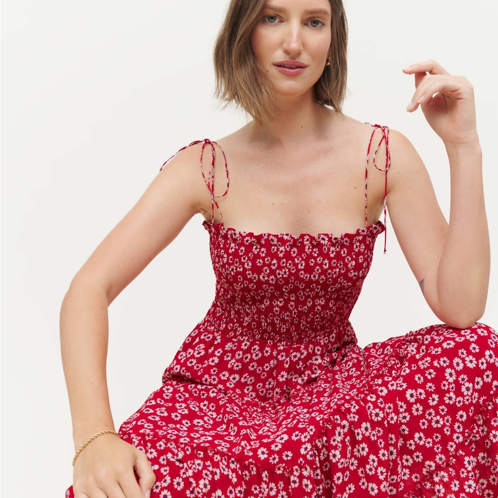 NWOT Reformation Nira Red Dress